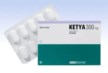 KETYA 300 MG 30 FILM TABLET ambalajı, film kaplı tablet formunda ketiapin içerir. Üretici: ABDİ İBRAHİM İLAÇ SANAYİ VE TİCARET A.Ş.