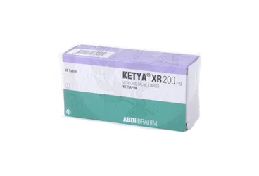 KETYA XR 200 MG UZATILMIS SALIMLI 30 TABLET kutusu. Ketiapin içeren tablet. Üretici: ABDİ İBRAHİM İLAÇ SANAYİ VE TİCARET A.Ş.