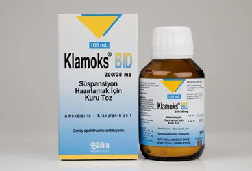 KLAMOKS BID 200/28 SUSPANSIYON HAZIRLAMAK İÇİN KURU TOZ 100 ML (amoksisilin + klavulanik asit) ürün ambalajı, süspansiyon. Üretici: BİLİM İLAÇ SANAYİİ VE TİCARET A.Ş.