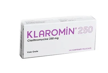 KLAROMIN 250 MG FILM KAPLI TABLET (14 TABLET) ambalajı, film kaplı tablet formunda klaritromisin içerir. Üretici: AVİXA İLAÇ SANAYİ VE TİCARET ANONİM ŞİRKETİ.