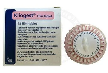 KLIOGEST 28 TABLET kutu fotoğrafı. Estradiol + noretisteron içeren tablet. Üretici: NOVO NORDISK SAĞLIK ÜRÜNLERİ TİCARET LİMİTED ŞİRKETİ.