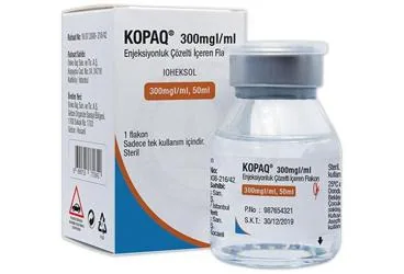 KOPAQ 300 MG/ML 50 ML ENJEKSIYONLUK COZELTI ICEREN FLAKON ürün ambalajı, çözelti formunda ioheksol içerir. Üretici: KOÇSEL İLAÇ SANAYİ VE TİCARET ANONİM ŞİRKETİ.