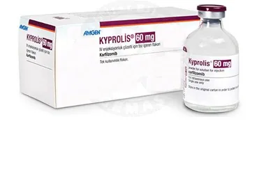 KYPROLIS 60 MG IV ENJEKSIYONLUK COZELTI ICIN TOZ ICEREN FLAKON (1 FLAKON) (karfilzomib) ürün ambalajı, çözelti. Üretici: AMGEN İLAÇ TİCARET LİMİTED ŞİRKETİ.