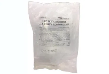 LAFLEKS %5 DEKSTROZ %0,2 SODYUM KLORUR COZELTISI 250 ML(SETLI) PP TORBA kutusu, çözelti formunda dekstroz + sodyum klorur içerir. Üretici: HAVER TRAKYA İLAÇ SANAYİ VE TİCARET ANONİM ŞİRKETİ.
