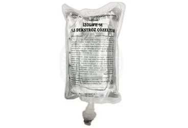 LAFLEKS IZOLIFE-M %5 DEKSTROZ SOLUSYONU 500 ML(SETSIZ) kutu fotoğrafı. Dekstroz + dibazik potasyum fosfat + potasyum klorur + sodyum asetat trihidrat + sodyum klorur içeren solüsyon. Üretici: HAVER TRAKYA İLAÇ SANAYİ VE TİCARET ANONİM ŞİRKETİ.