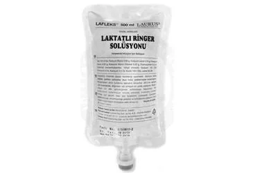 LAFLEKS LAKTATLI RINGER SOLUSYONU 500 ML (SETLI) ambalajı, solüsyon formunda kalsiyum klorur + potasyum klorur + sodyum klorur + sodyum laktat içerir. Üretici: HAVER TRAKYA İLAÇ SANAYİ VE TİCARET ANONİM ŞİRKETİ.