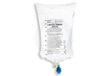 LAKTATLI RINGER PVC 2000 ML(SETLI) ambalajı. Etkin maddesi serum. Üretici: KOÇAK FARMA İLAÇ VE KİMYA SANAYİ A.Ş.