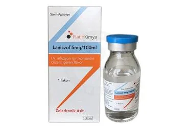 LANICZOL 5MG/100 ML IV INFUZYON ICIN KONSANTRE COZELTI ICEREN 1 FLAKON (zoledronik asit monohidrat) ambalajı, çözelti. Üretici: PLATİN KİMYA MÜMESSİLLİK VE DIŞ TİCARET ANONİM ŞİRKETİ.