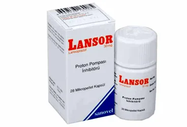 LANSOR 30 MG 28 KAPSÜL (lansoprazol) kutusu, kapsül. Üretici: SANOVEL İLAÇ SANAYİ VE TİCARET ANONİM ŞİRKETİ.