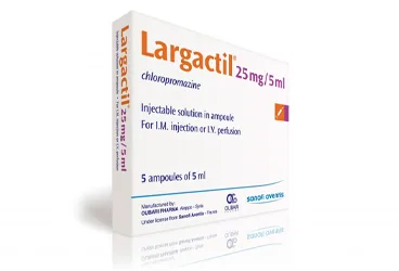 Klorpromazin hidroklorür içeren çözelti: LARGACTIL 25 MG ENJEKSIYONLUK/INFUZYONLUK COZELTI ICEREN AMPUL (10 AMPUL) kutusu. Üretici: EİP ECZACIBAŞI İLAÇ PAZARLAMA A.Ş.