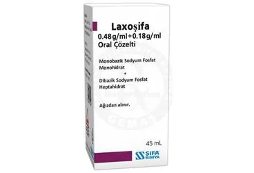 LAX FOSFOSODA 0.48 G/ML + 0.18 G/ML ORAL COZELTI (45 ML) ürün ambalajı, çözelti formunda sodyum fosfat içerir. Üretici: KARFARMA İLAÇ SANAYİ VE TİCARET A.Ş.