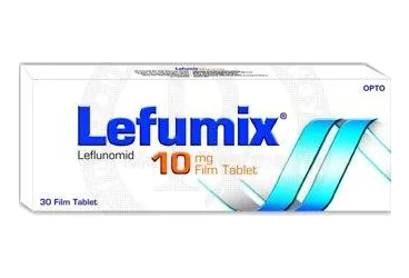 LEFUMIX 10 MG 30 FILM TABLET kutusu. Leflunomid içeren film kaplı tablet. Üretici: NEUTEC İLAÇ SANAYİ TİCARET ANONİM ŞİRKETİ.