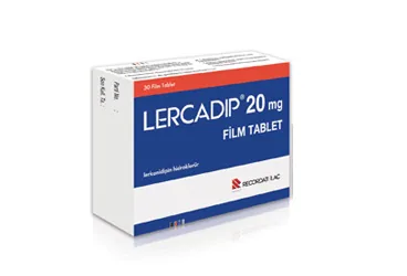 LERCADIP 20 MG 30 FİLM TABLET (lerkanidipin hcl) kutu fotoğrafı, film kaplı tablet. Üretici: RECORDATİ İLAÇ SANAYİ VE TİCARET ANONİM ŞİRKETİ.