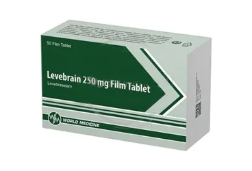 LEVEBRAIN 250 MG FILM KAPLI TABLET (50 ADET) kutu fotoğrafı, film kaplı tablet formunda levetirasetam içerir. Üretici: WORLD MEDICINE İLAÇ SAN. VE TİC. A.Ş.