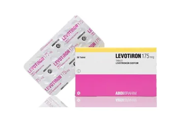 LEVOTIRON 175 MCG 50 TABLET (levotiroksin) ambalajı, tablet. Üretici: ABDİ İBRAHİM İLAÇ SANAYİ VE TİCARET A.Ş.