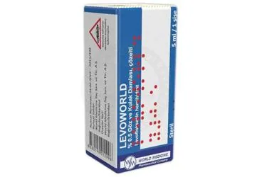 LEVOWORLD % 0.5 GOZ VE KULAK DAMLASI, COZELTI (1 SISE) (levofloksasin oftalmik otolojik) kutusu, göz ve kulak damlası. Üretici: WORLD MEDICINE İLAÇ SAN. VE TİC. A.Ş.