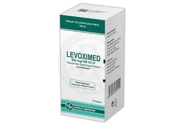 LEVOWORLD 500 MG/100 ML IV İNFÜZYONLUK ÇÖZELTİ (1 FLAKON) ambalajı. Levofloksasin içeren çözelti. Üretici: WORLD MEDICINE İLAÇ SAN. VE TİC. A.Ş.