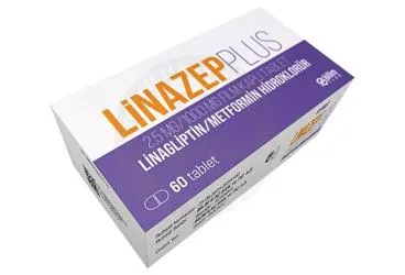 LINAZEP PLUS 2,5 MG/1000 MG FILM KAPLI TABLET (60 ADET) kutusu. Metformin + linagliptin içeren film kaplı tablet. Üretici: BİLİM İLAÇ SANAYİİ VE TİCARET A.Ş.