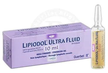 LIPIODOL ULTRA-FLUID 480 MG / 10 ML ENJEKSIYONLUK COZELTI 10 ML1 AMPUL ürün ambalajı. Iyodize edilmiş haşhaş tohumu yağı içeren çözelti. Üretici: GUERBET İLAÇ TIBBİ MALZEME VE CİHAZLAR SANAYİ VE TİCARET ANONİM ŞİRKETİ.