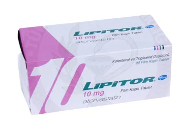 LIPITOR 10 MG 30 FİLM TABLET kutu fotoğrafı. Atorvastatin içeren film kaplı tablet. Üretici: VİATRİS İLAÇLARI LİMİTED ŞİRKETİ.