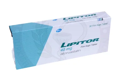 LIPITOR 40 MG 30 FİLM TABLET ürün ambalajı. Atorvastatin içeren film kaplı tablet. Üretici: VİATRİS İLAÇLARI LİMİTED ŞİRKETİ.