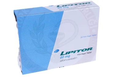Atorvastatin içeren film kaplı tablet: LIPITOR 80 MG 30 FİLM TABLET kutu fotoğrafı. Üretici: VİATRİS İLAÇLARI LİMİTED ŞİRKETİ.