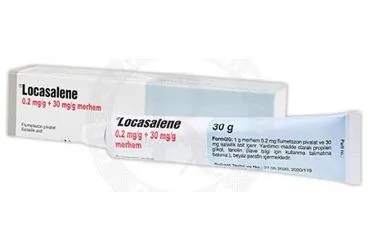 Flumetazon pivalat + salisilik asit içeren merhem: LOCASALENE 0.2 MG/G + 30 MG/G MERHEM (30 G) ambalajı. Üretici: AVİXA İLAÇ SANAYİ VE TİCARET ANONİM ŞİRKETİ.