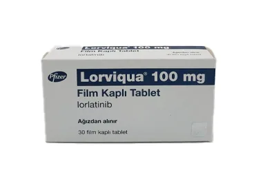 LORVİQUA 100 MG FİLM KAPLI TABLET ,100 ADET (lorlatinib) kutu fotoğrafı, film kaplı tablet. Üretici: PFİZER PFE İLAÇLARI A.Ş.