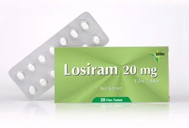 LOSIRAM 20 MG 28 FİLM TABLET (essitalopram) kutu fotoğrafı, film kaplı tablet. Üretici: BİLİM İLAÇ SANAYİİ VE TİCARET A.Ş.