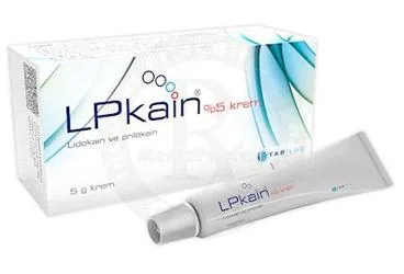 LPKAIN %5 KREM 5 GR 1 ADET kutu fotoğrafı. Lidokain + prilokain -topikal içeren krem. Üretici: TAB İLAÇ SANAYİ ANONİM ŞİRKETİ.