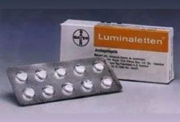 LUMINALETTEN 15 MG 30 TABLET (fenobarbital) ürün ambalajı, tablet. Üretici: BAYER TÜRK KİMYA SAN. LTD. ŞTİ.