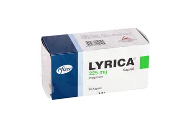 LYRICA 225 MG 56 KAPSUL (pregabalin) ambalajı, kapsül. Üretici: VİATRİS İLAÇLARI LİMİTED ŞİRKETİ.