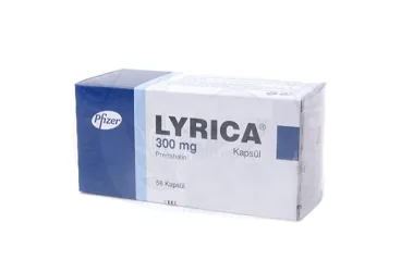 LYRICA 300 MG 56 KAPSUL kutusu, kapsül formunda pregabalin içerir. Üretici: VİATRİS İLAÇLARI LİMİTED ŞİRKETİ.
