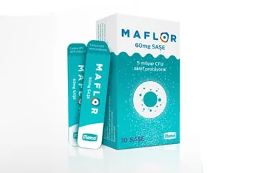 MAFLOR 60 MG GRANUL ICEREN SASE (4 SASE) kutusu, saşe formunda liyofilize bakteriyel lizatı içerir. Üretici: MAMSEL İLAÇ SAN VE TİC AŞ.