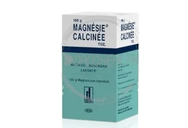 MAGNESIE CALCINEE 400 MG SUSPANSIYON HAZIRLAMAK ICIN KURU TOZ (100 G) kutusu, süspansiyon formunda magnezyum hidroksit içerir. Üretici: DEVA HOLDİNG ANONİM ŞİRKETİ.