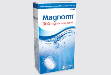 MAGNORM 365 MG 30 EFERVESAN TABLET ambalajı, efervesan tablet formunda magnezyum içerir. Üretici: CELTİS İLAÇ SANAYİ VE TİCARET ANONİM ŞİRKETİ.