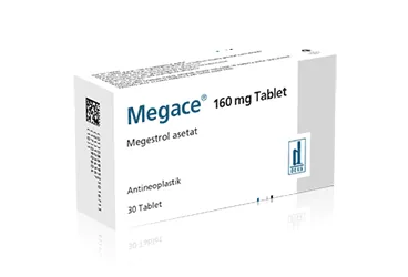 MEGACE 160 MG 30 TABLET kutusu, tablet formunda megesterol asetat içerir. Üretici: DEVA HOLDİNG ANONİM ŞİRKETİ.