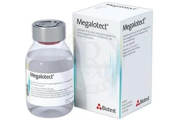 MEGALOTECT CP 1000 IU/ 10 ML IV INFUZYONLUK COZELTI ambalajı, çözelti formunda sitomegalovirus immunoglobulin içerir. Üretici: KANSUK LABORATUARI SANAYİ VE TİCARET A.Ş.