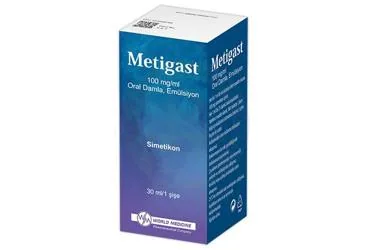 METIGAST 100 MG/ML ORAL DAMLA, EMULSIYON kutusu. Simetikon içeren damla. Üretici: WORLD MEDICINE İLAÇ SAN. VE TİC. A.Ş.