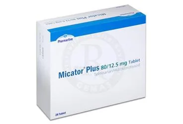 MICATOR PLUS 80/12,5 MG TABLET (28 TABLET) kutusu. Telmisartan + hidroklortiyazid içeren tablet. Üretici: HUMANİS SAĞLIK ANONİM ŞİRKETİ.