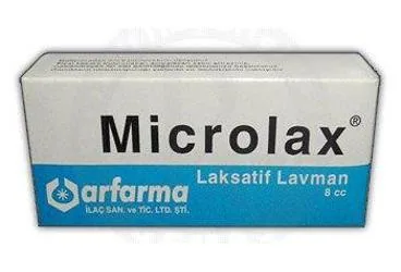 MICROLAX LAVMAN 10 GR kutusu. Etkin maddesi gliserol + sodyum sitrat + sorbitol. Üretici: ARFARMA İLAÇ SAN. VE TİC. LTD. ŞTİ.