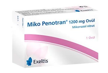 MIKO-PENOTRAN 1200 MG 1 OVUL (mikonazol nitrat -vajinal) kutusu, ovül. Üretici: EXELTİS İLAÇ SANAYİİ VE TİCARET ANONİM ŞİRKETİ.