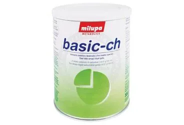 Beslenme solusyonu içeren MILUPA BASIC-CH (300 G) ambalajı. Üretici: NUMIL GIDA ÜRÜNLERİ SANAYİ VE TİCARET A.Ş.
