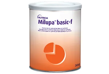 Protein+karbonhidrat+yag içeren MILUPA BASIC-F 300 GR kutusu. Üretici: NUMIL GIDA ÜRÜNLERİ SANAYİ VE TİCARET A.Ş.