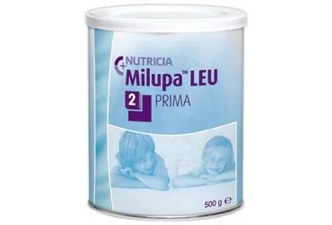 MILUPA LEU 2 PRIMA (500 G) ürün ambalajı. Etkin maddesi enteral beslenme. Üretici: NUMIL GIDA ÜRÜNLERİ SANAYİ VE TİCARET A.Ş.