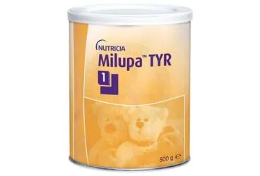 Protein+karbonhidrat+yag+vitamin+mineral+eser element içeren MILUPA TYR 1 500 G ürün ambalajı. Üretici: NUMIL GIDA ÜRÜNLERİ SANAYİ VE TİCARET A.Ş.