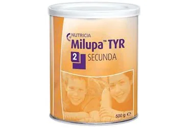 MILUPA TYR 2 SECUNDA 500 G ambalajı. Etkin maddesi tibbi amacli mama. Üretici: NUMIL GIDA ÜRÜNLERİ SANAYİ VE TİCARET A.Ş.