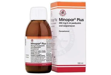 MINOPAR PLUS 250 MG/5 ML PEDIYATRIK ORAL SUSPANSIYON (150 ML) kutusu, oral süspansiyon formunda parasetamol içerir. Üretici: BERAT BERAN İLAÇ SAN. VE TİC. LTD. ŞTİ.