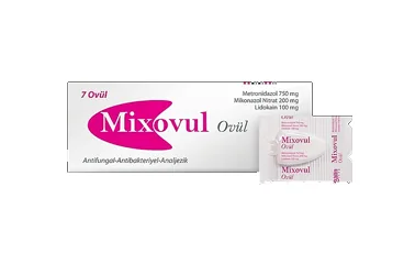 MIXOVUL 750 MG/200 MG /100 MG OVUL (7 OVUL) (metronidazol + mikonazol - vajinal) kutusu, ovül. Üretici: BİLİM İLAÇ SANAYİİ VE TİCARET A.Ş.