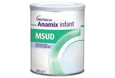 MSUD ANAMIX INFANT 400 G kutusu. Etkin maddesi protein+karbonhidrat+yag+vit+mineral. Üretici: NUMIL GIDA ÜRÜNLERİ SANAYİ VE TİCARET A.Ş.